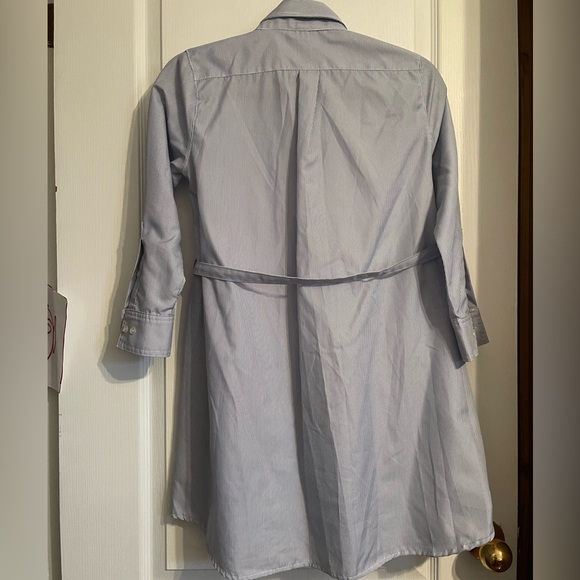 American Apparel Pinstripe, Belted, Long Blouse. XS - Picture 2 of 4